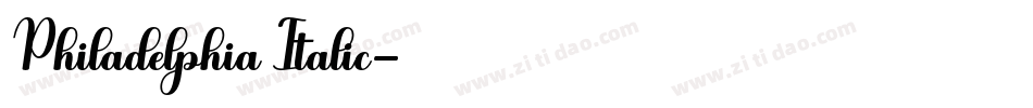 Philadelphia Italic字体转换